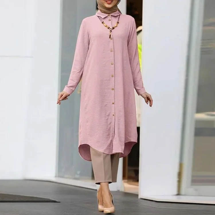 Arabic Women Long Sleeve Blouse Casual Loose Shirt B-57005 Chic Embellished Short Sleeve Arabic Women Long Sleeve Blouse Casual Loose Shirt B-57005 Chic Embellished Short Sleeve
