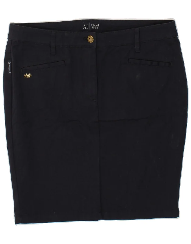 ARMANI JEANS Womens Pencil Skirt US 8 Medium W32 Navy Blue Cotton cashmere skirt plush ARMANI JEANS Womens Pencil Skirt US 8 Medium W32 Navy Blue Cotton cashmere skirt plush