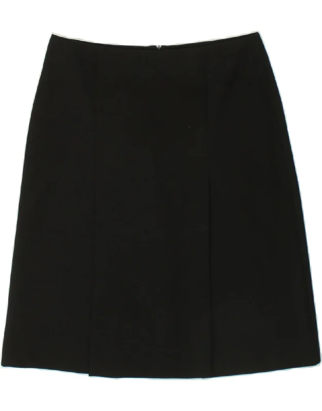 BENETTON Womens A-Line Skirt IT 44 Medium W30  Black Polyester vintage skirt charm
