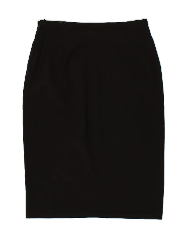 BENETTON Womens High Waist Pencil Skirt IT 46 Large W30  Black lace skirt intricate
