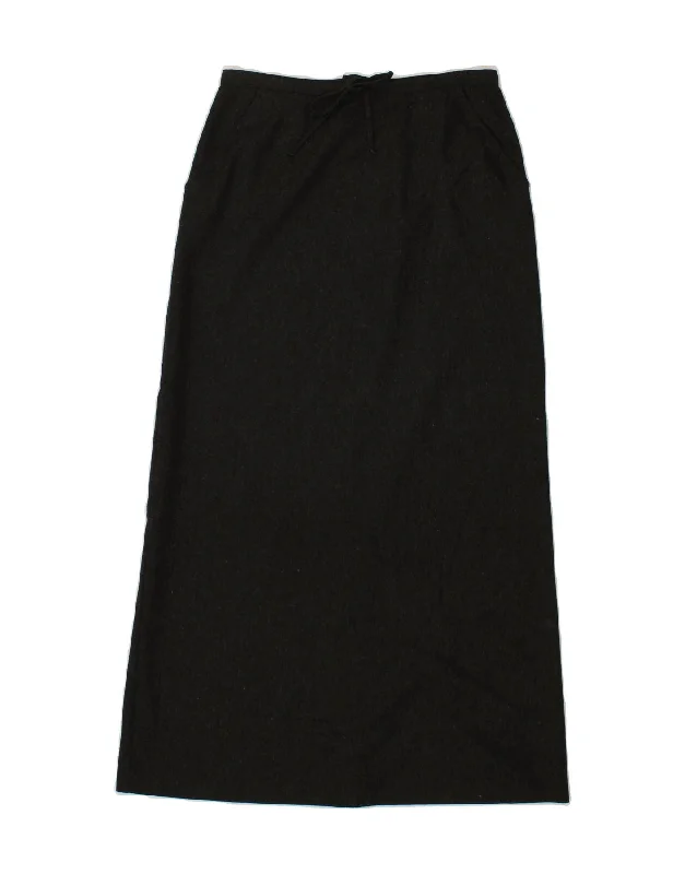 BENETTON Womens Maxi Skirt IT 42 Medium W28 Grey Wool wool skirt warm