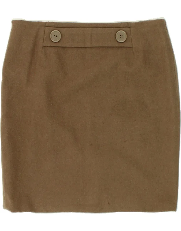 BLU NAUTA Womens Pencil Skirt IT 46 Large W34  Brown Wool velvet skirt luxurious