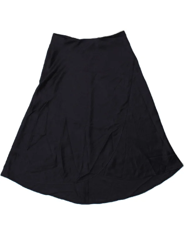 BODEN Womens A-Line Skirt UK 14 Large W32 Navy Blue Polyester denim skirt trendy