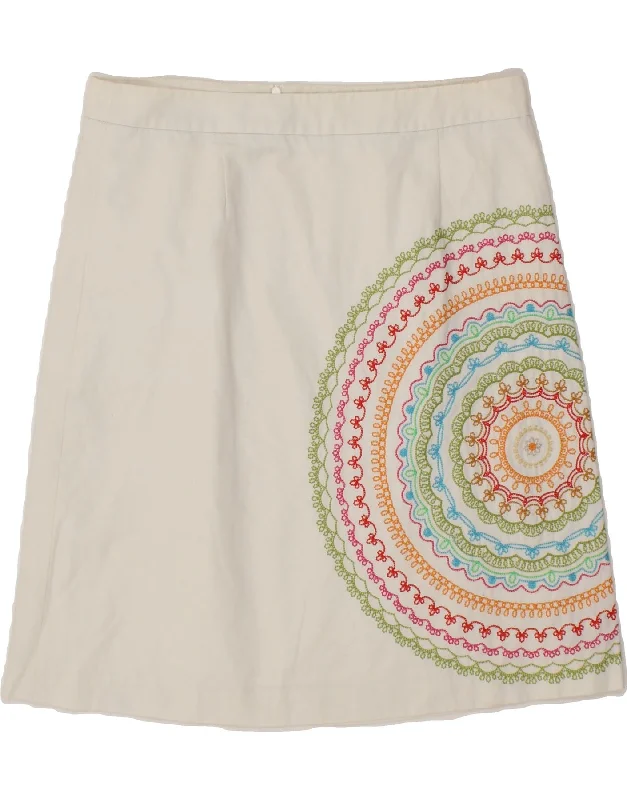 BODEN Womens Graphic Straight Skirt UK 16 Large W35 White Floral Cotton velvet skirt luxury BODEN Womens Graphic Straight Skirt UK 16 Large W35 White Floral Cotton velvet skirt luxury