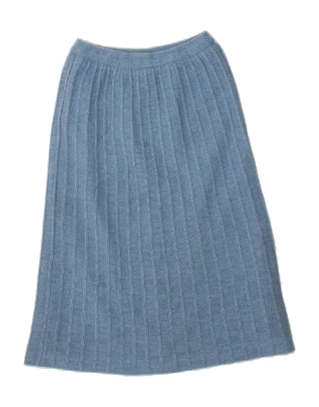 C&A Womens A-Line Skirt EU 36 Small W30 Blue Acrylic linen skirt airy