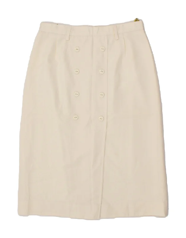 C&A Womens A-Line Skirt W26 Small Off White denim skirt stylish