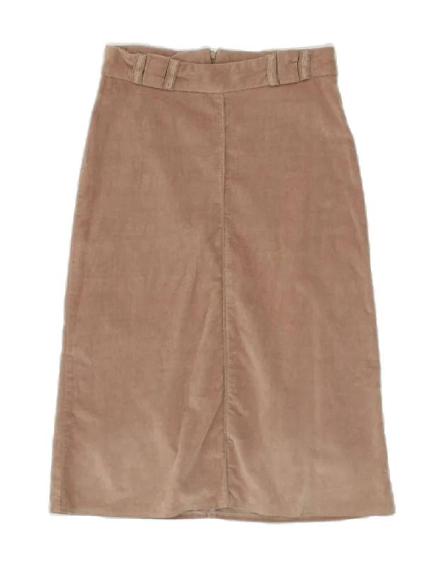CALVIN KLEIN JEANS Womens A-Line Skirt W25 XS Beige Cotton cashmere skirt rich