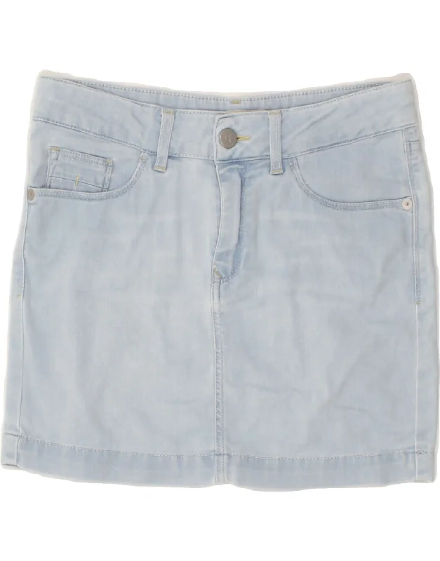 CALVIN KLEIN JEANS Womens Denim Mini Skirt Small W26 Blue Cotton breathable skirt fabric CALVIN KLEIN JEANS Womens Denim Mini Skirt Small W26 Blue Cotton breathable skirt fabric
