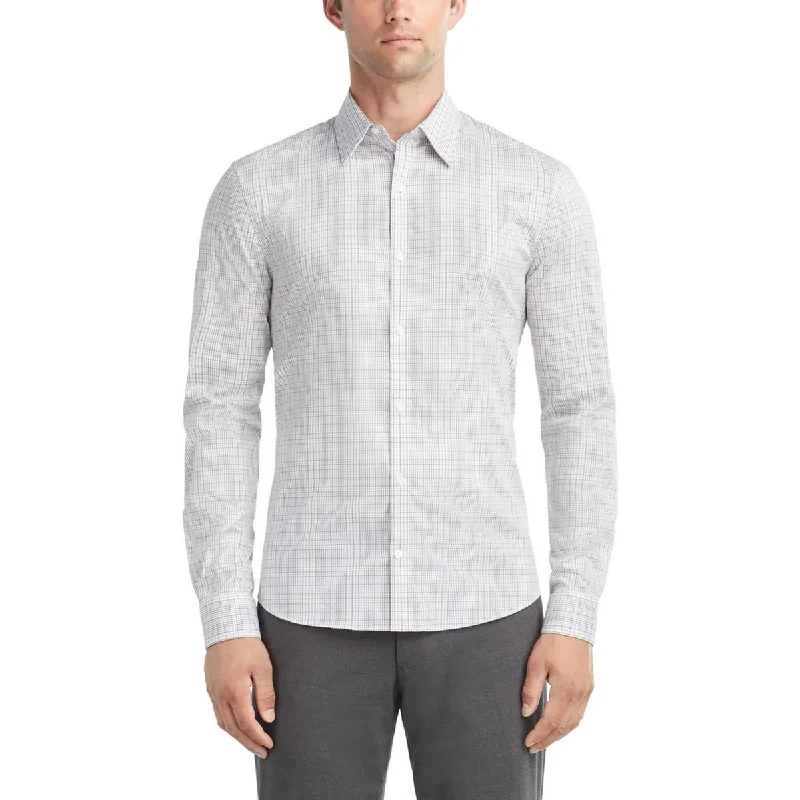 Calvin Klein Mens Wrinkle Resistant Stretch Button-Down Shirt Casual Short Sleeve Top Calvin Klein Mens Wrinkle Resistant Stretch Button-Down Shirt Casual Short Sleeve Top