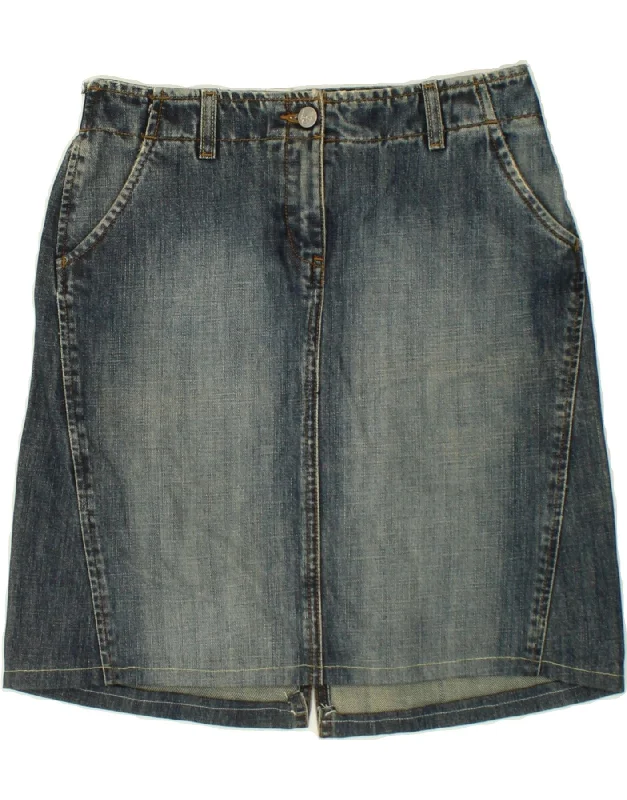 CALVIN KLEIN Womens Denim Skirt W26 Small Blue Cotton linen skirt breathable