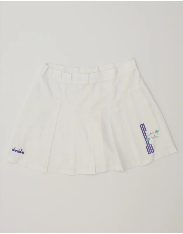DIADORA Womens Graphic Tennis Skirt UK 14 Large W32 White Polyester lace skirt romantic DIADORA Womens Graphic Tennis Skirt UK 14 Large W32 White Polyester lace skirt romantic