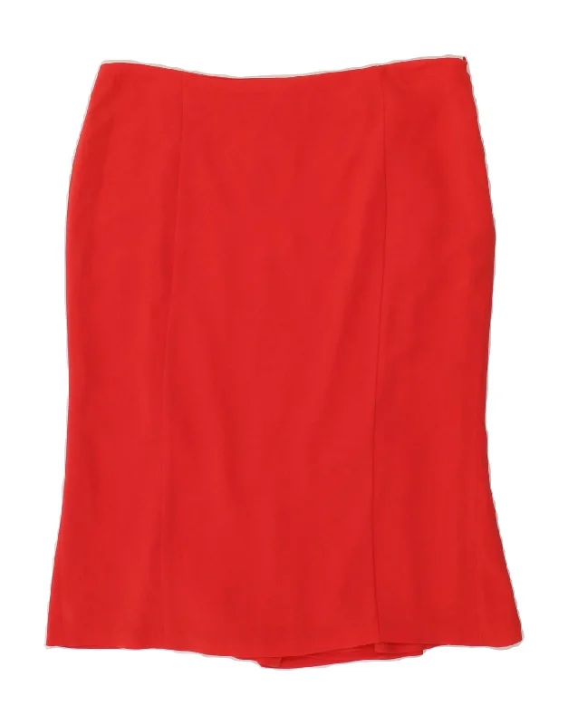 GIANFRANCO FERRE Womens Pencil Skirt US 6 Medium W34 Red Acetate vintage skirt charm GIANFRANCO FERRE Womens Pencil Skirt US 6 Medium W34 Red Acetate vintage skirt charm