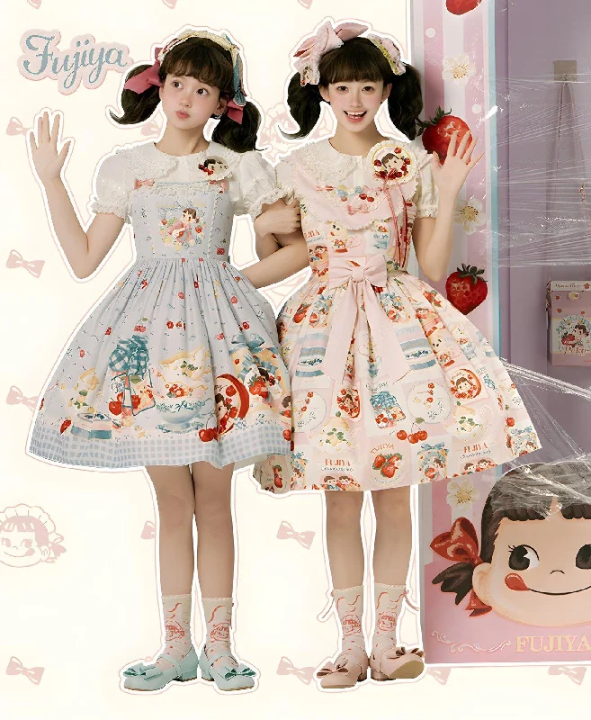 Summer Fairy~IP Collab Kawaii Lolita JSK Shirt Candy Box Hat Chic Button-Up Short Shirt Summer Fairy~IP Collab Kawaii Lolita JSK Shirt Candy Box Hat Chic Button-Up Short Shirt
