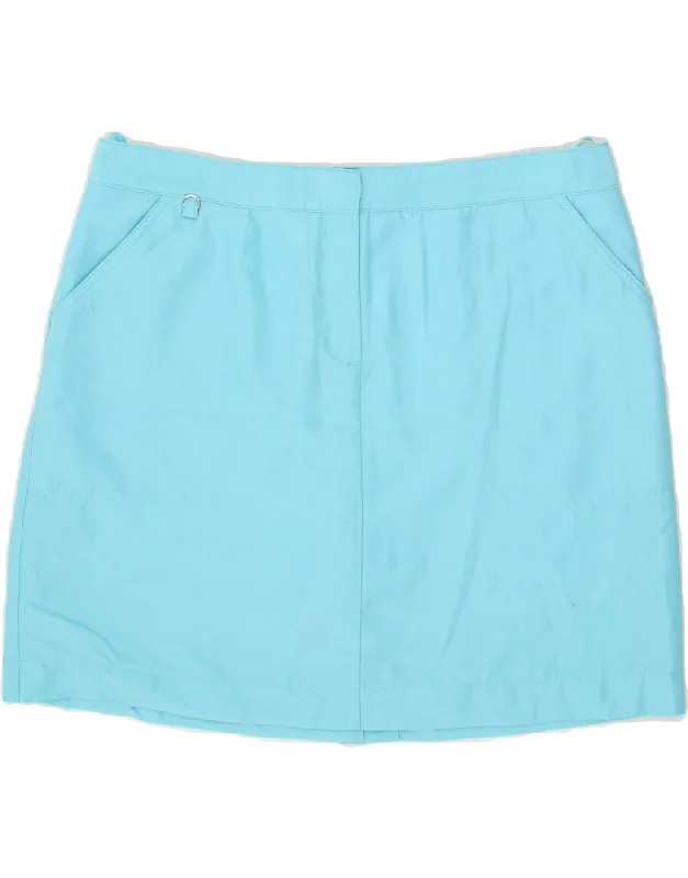 IZOD Womens Mini Skirt US 12 Large W34 Blue Polyester velvet skirt luxurious