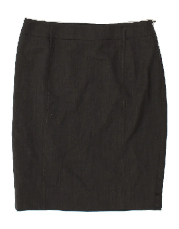 MAX MARA Womens Weekend Pencil Skirt UK 12 Medium W30 Grey Virgin Wool silk skirt elegant MAX MARA Womens Weekend Pencil Skirt UK 12 Medium W30 Grey Virgin Wool silk skirt elegant