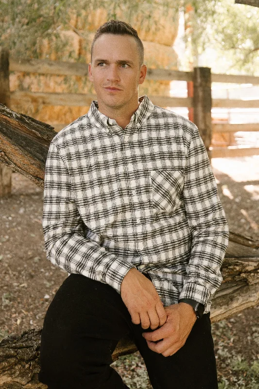 Mens John Shirt in Genevieve Plaid Comfortable Peplum Short Shirt