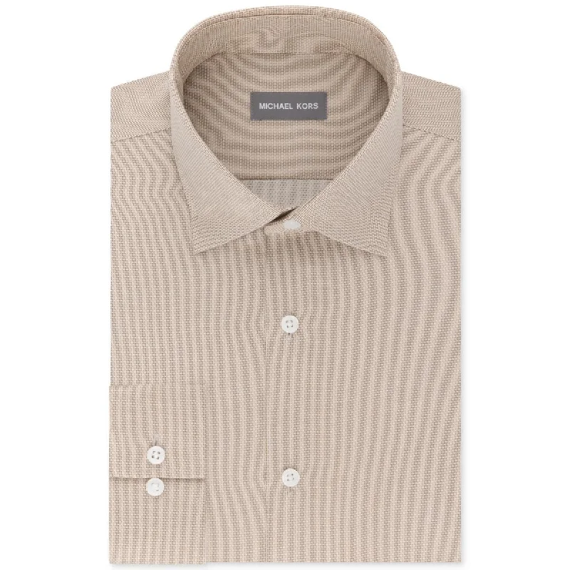 Michael Kors Mens Regular Fit Non-Iron Button-Down Shirt Comfortable Short Sleeve Tunic Michael Kors Mens Regular Fit Non-Iron Button-Down Shirt Comfortable Short Sleeve Tunic