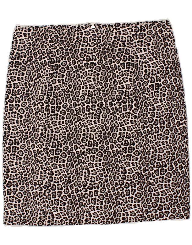 MICHAEL KORS Womens Straight Skirt Large W34 Grey Animal Print Polyester corduroy skirt comfortable MICHAEL KORS Womens Straight Skirt Large W34 Grey Animal Print Polyester corduroy skirt comfortable