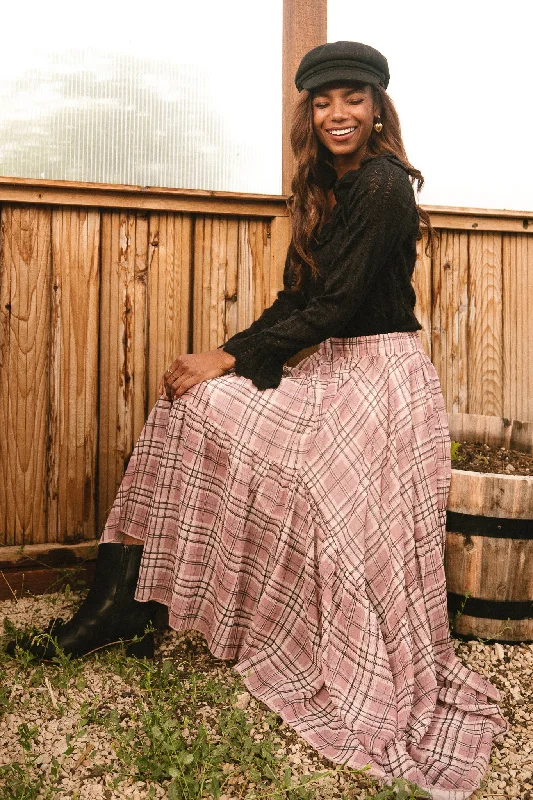 Monroe Skirt in Plaid denim skirt classic