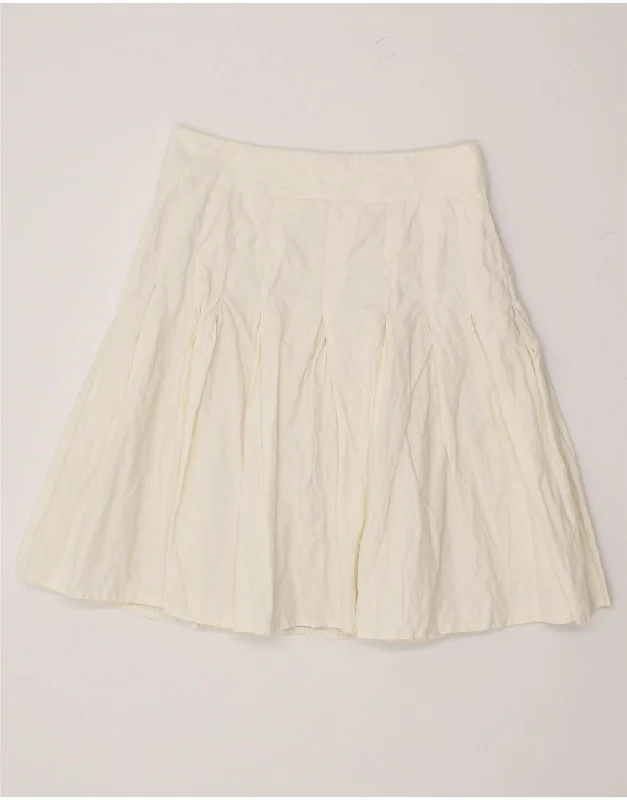 MONTEGO Womens A-Line Skirt EU 38 Medium Off White Cotton lace skirt feminine