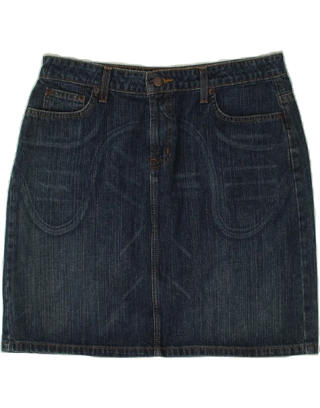 MOSSIMO Womens Denim Skirt US 12 Large W30  Blue Cotton chiffon skirt lightweight