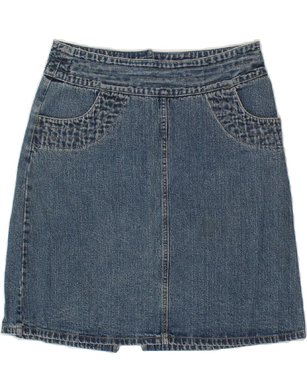 MOSSIMO Womens Denim Skirt US 7 Medium W32  Blue Cotton lace skirt intricate