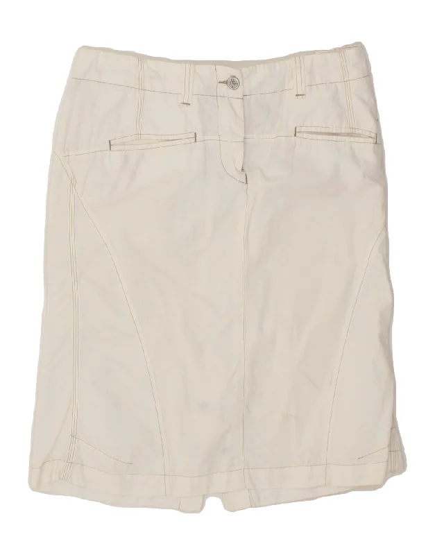 MURPHY & NYE Womens Straight Skirt W32 Large White Cotton chiffon skirt delicate