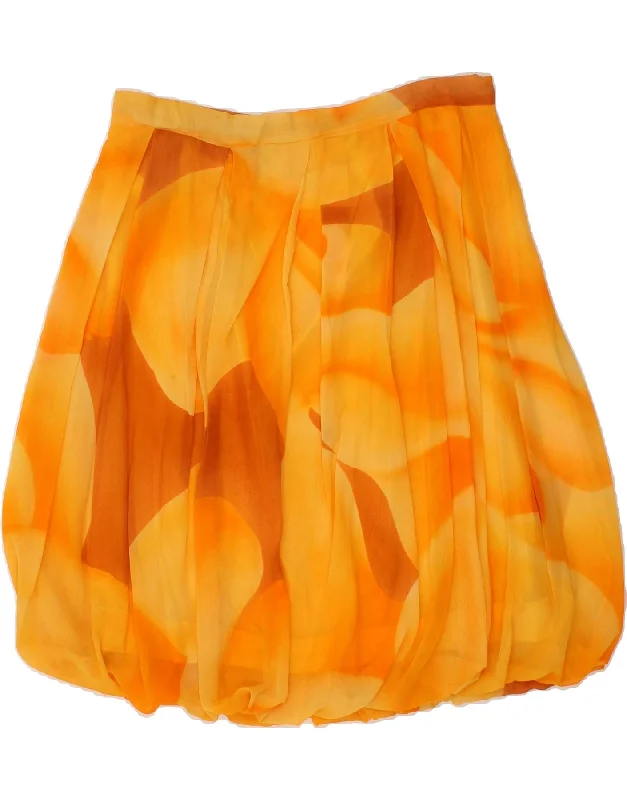PANCALDI & B Womens Abstract Pattern Bubble Skirt W34 Large Yellow Silk wool skirt thick PANCALDI & B Womens Abstract Pattern Bubble Skirt W34 Large Yellow Silk wool skirt thick