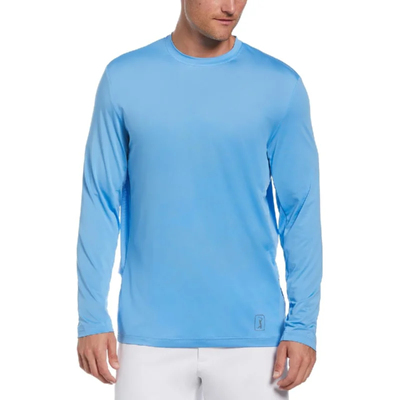 PGA Tour Mens Sun Protection Golf Shirts & Tops Trendy Turtleneck Short Shirt