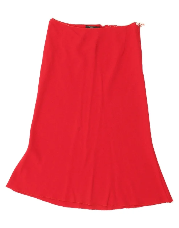PRADA Womens A-Line Skirt IT 38 XS W26 Red spandex blend skirt
