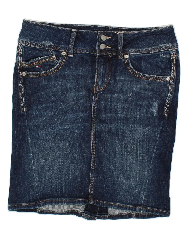 TOMMY HILFIGER Womens Sonora Denim Skirt Small W30 Navy Blue Cotton slim fit skirt