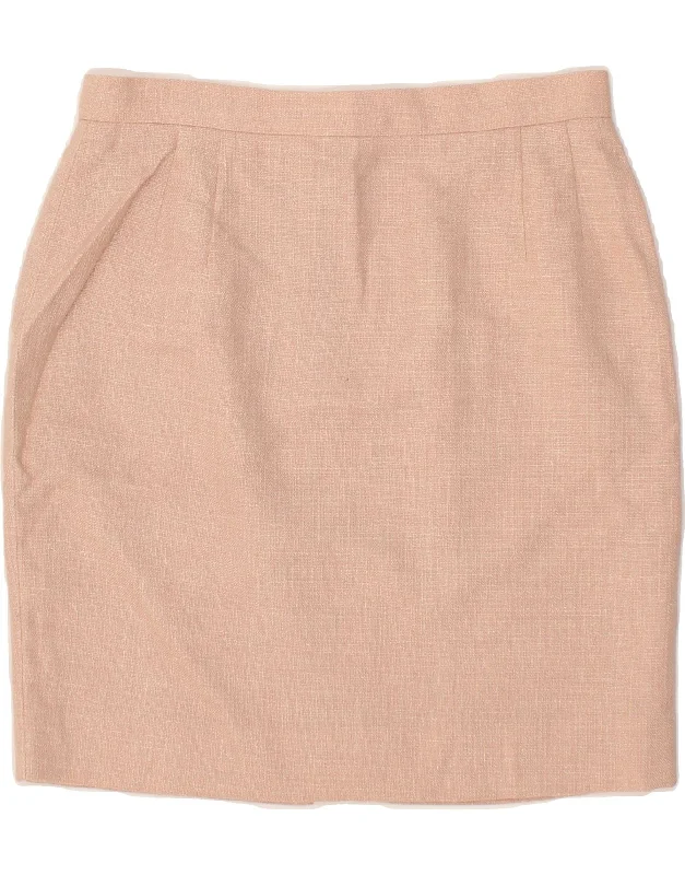 VALENTINO Womens Pencil Skirt IT 46 Large W30  Pink Viscose wool skirt breathable