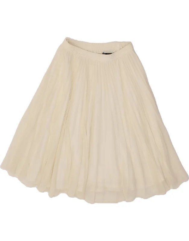 VERA MONT Womens Pleated A-Line Skirt UK 10 Small W26 White Polyester leather skirt bold VERA MONT Womens Pleated A-Line Skirt UK 10 Small W26 White Polyester leather skirt bold