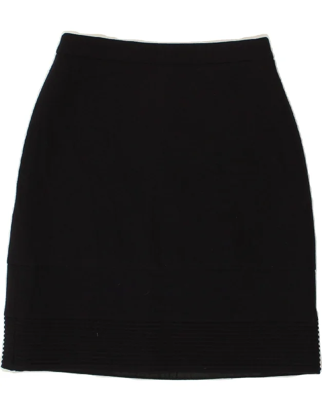 VERSACE Womens Straight Skirt IT 40 Small W28 Navy Blue Wool corduroy skirt cozy