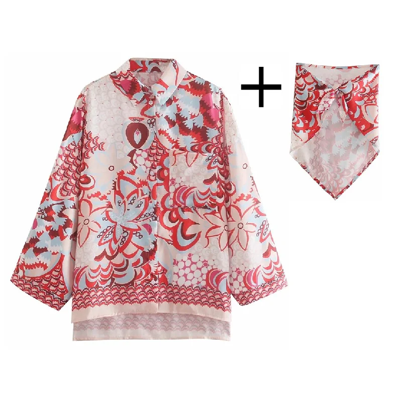 shirt with scarf
