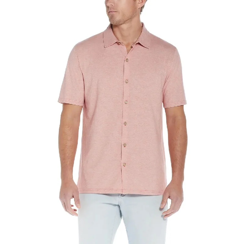Weatherproof Vintage Mens Striped Cotton Button-Down Shirt Fashionable Cuffed Short Sleeve Weatherproof Vintage Mens Striped Cotton Button-Down Shirt Fashionable Cuffed Short Sleeve