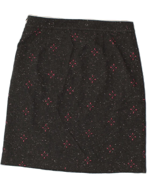 WHITE STUFF Womens Mini Skirt UK 10 Small W28 Grey Floral Polyester leather skirt bold WHITE STUFF Womens Mini Skirt UK 10 Small W28 Grey Floral Polyester leather skirt bold