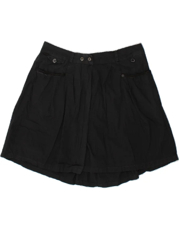 G-STAR Womens A-Line Skirt W30 Medium Black Cotton silk skirt lustrous