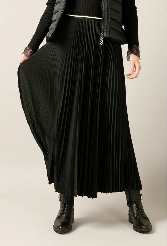 Zoe Skirt - Black silk skirt elegant