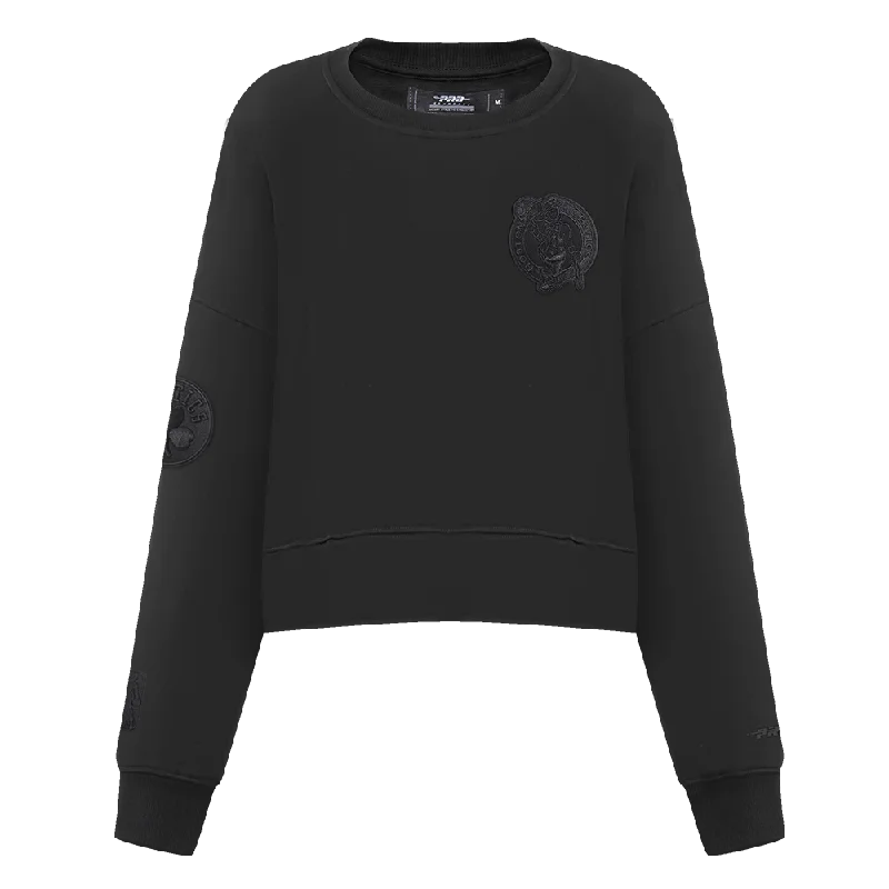 NBA BOSTON CELTICS NEUTRAL WOMENS BOXY TEE (BLACK) Casual Formal Business