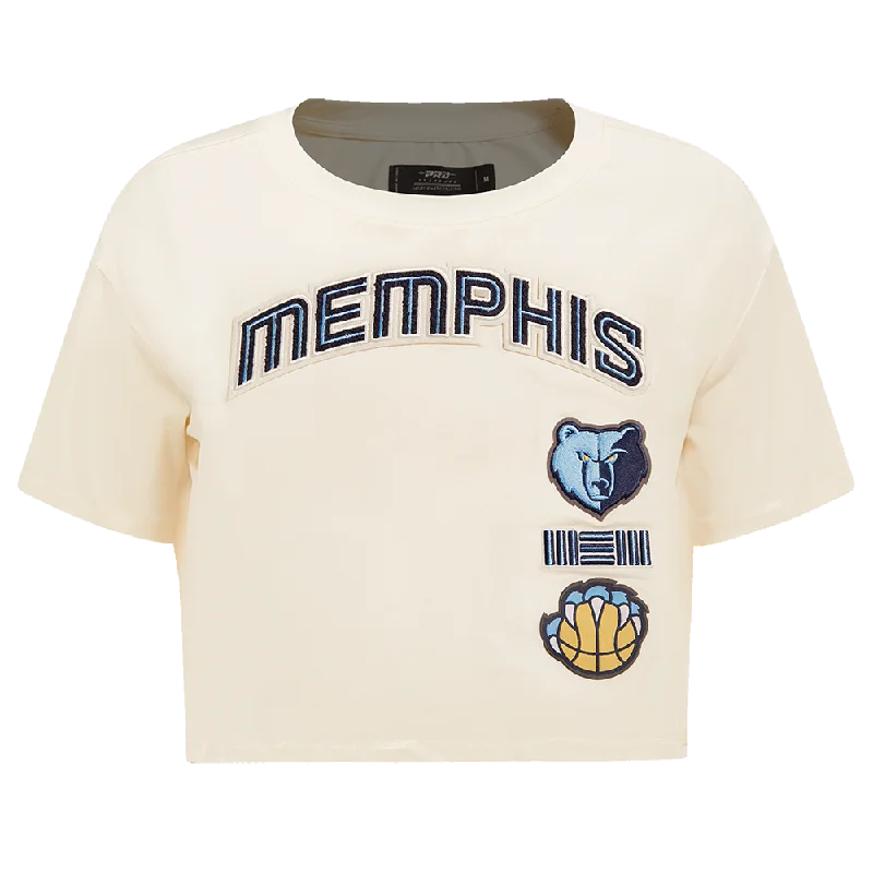 NBA MEMPHIS GRIZZLIES RETRO CLASSIC WOMEN'S BOXY TEE (EGGSHELL) Lace Blend Ribbed Blend Corduroy Blend NBA MEMPHIS GRIZZLIES RETRO CLASSIC WOMEN'S BOXY TEE (EGGSHELL) Lace Blend Ribbed Blend Corduroy Blend