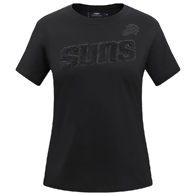 NBA PHOENIX SUNS TRIPLE BLACK WOMEN'S SLIM FIT TEE (TRIPLE BLACK) Chenille Blend Fleece Blend Nylon Blend