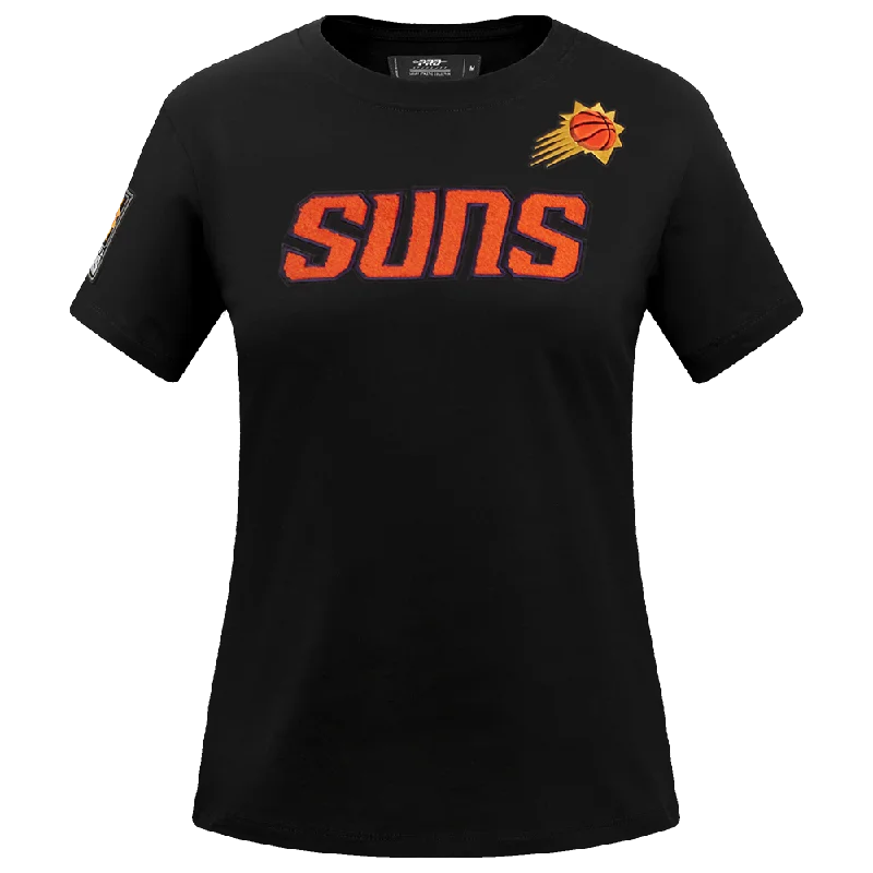 NBA PHOENIX SUNS CLASSIC WOMEN'S SJ SLIM FIT TEE (BLACK) Thin T-Shirt Open Front Quick Dry