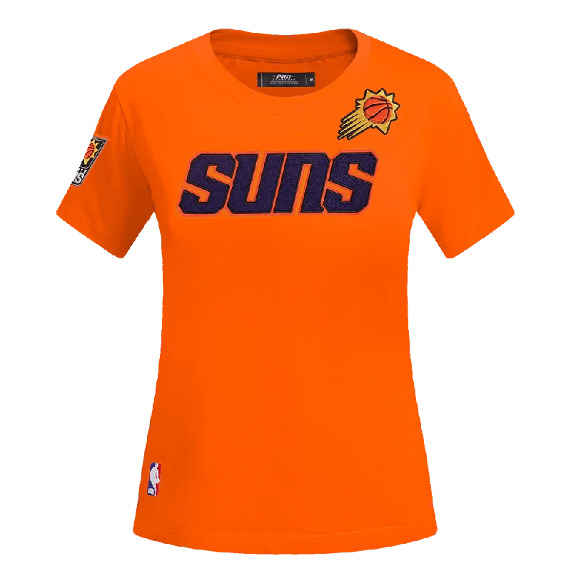 NBA PHOENIX SUNS CLASSIC WOMEN'S SJ SLIM FIT TEE (ORANGE) Fitted T-Shirt Seamless Stretchy