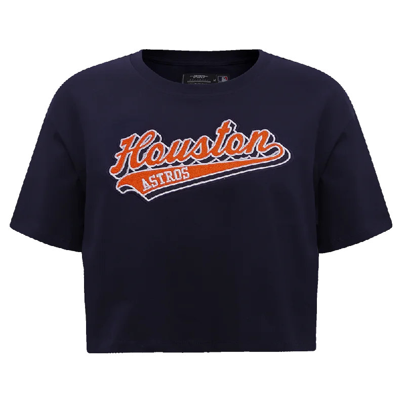 MLB HOUSTON ASTROS SCRIPT TAIL WOMEN'S SJ BOXY TEE (MIDNIGHT NAVY) Jersey Fabric Tulle Fabric Batik Fabric MLB HOUSTON ASTROS SCRIPT TAIL WOMEN'S SJ BOXY TEE (MIDNIGHT NAVY) Jersey Fabric Tulle Fabric Batik Fabric