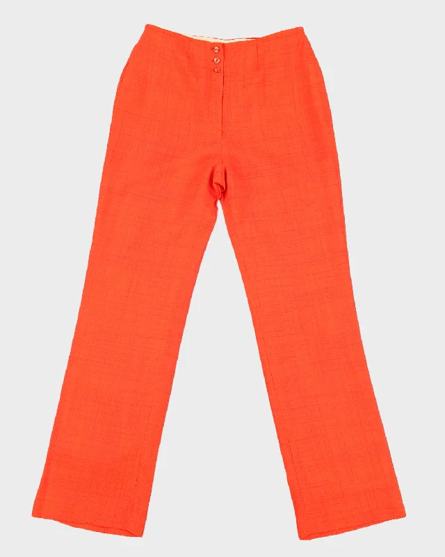 1960s Orange Trousers - S Trousers Palazzo Wide Leg