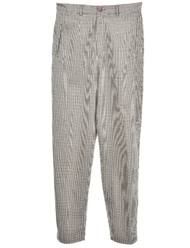 Checked Trousers - W28 L30 Trousers Designer Luxury