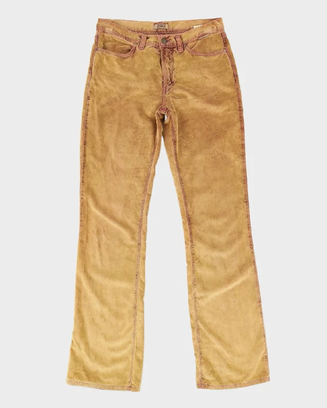 Gianfranco Ferre Gold Beige Velvet Trousers - W29 L33 Trousers Formal Black