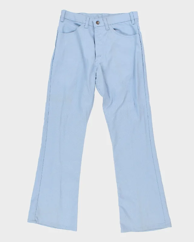 Vintage 70's Levi's Blue Creased Trousers - W31 Trousers Essential Wardrobe