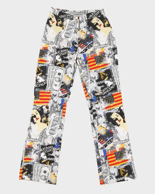 Vintage 90s O'Lala USA Print Trousers - W30 Trousers versatile all-occasion